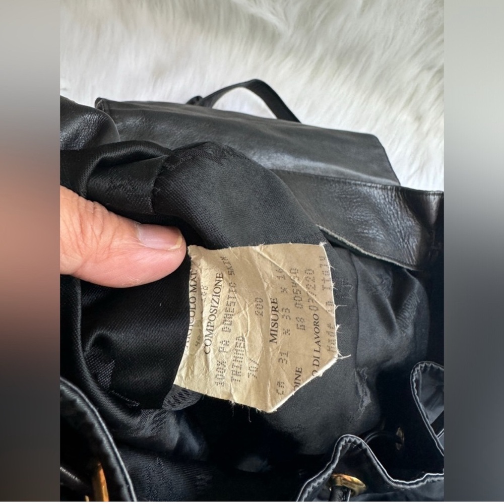 Moschino Black Backpack with Gold Accents - Picture 5 of 5